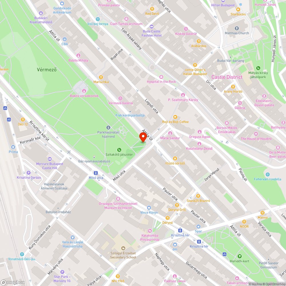 Építési törmelék a parkban bejelentés helye