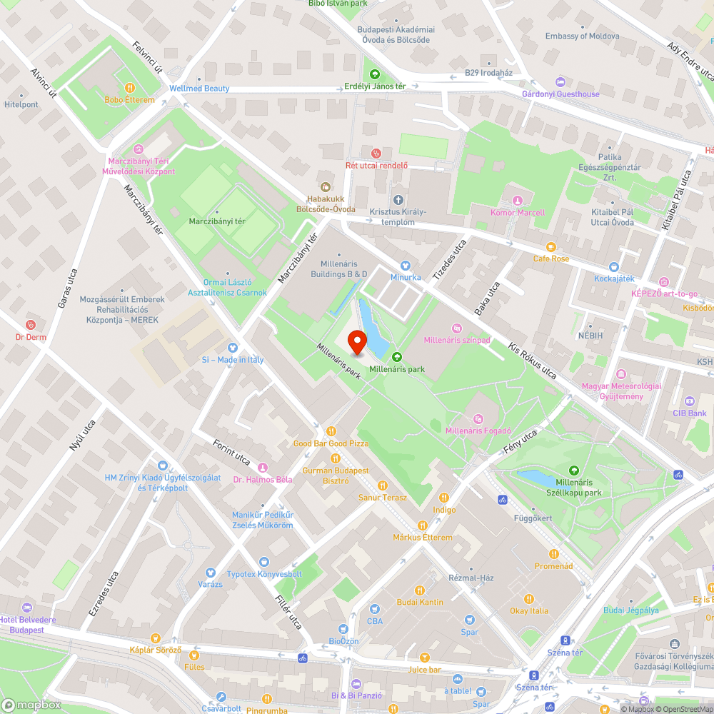 Építési törmelék a parkban bejelentés helye