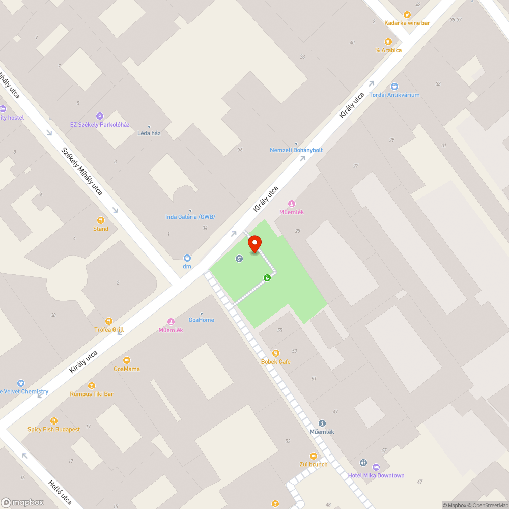 Építési törmelék a parkban bejelentés helye