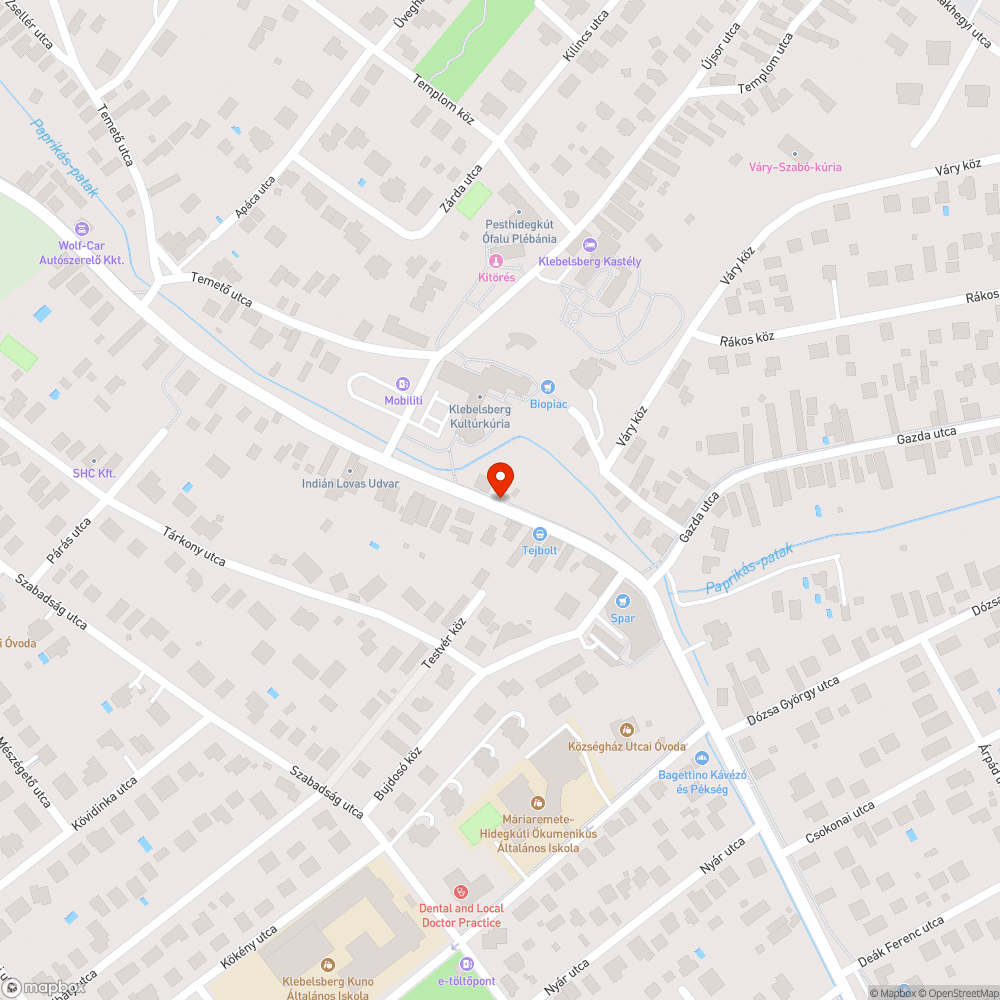 A Pesthidegkút felirat megrongálódott bejelentés helye