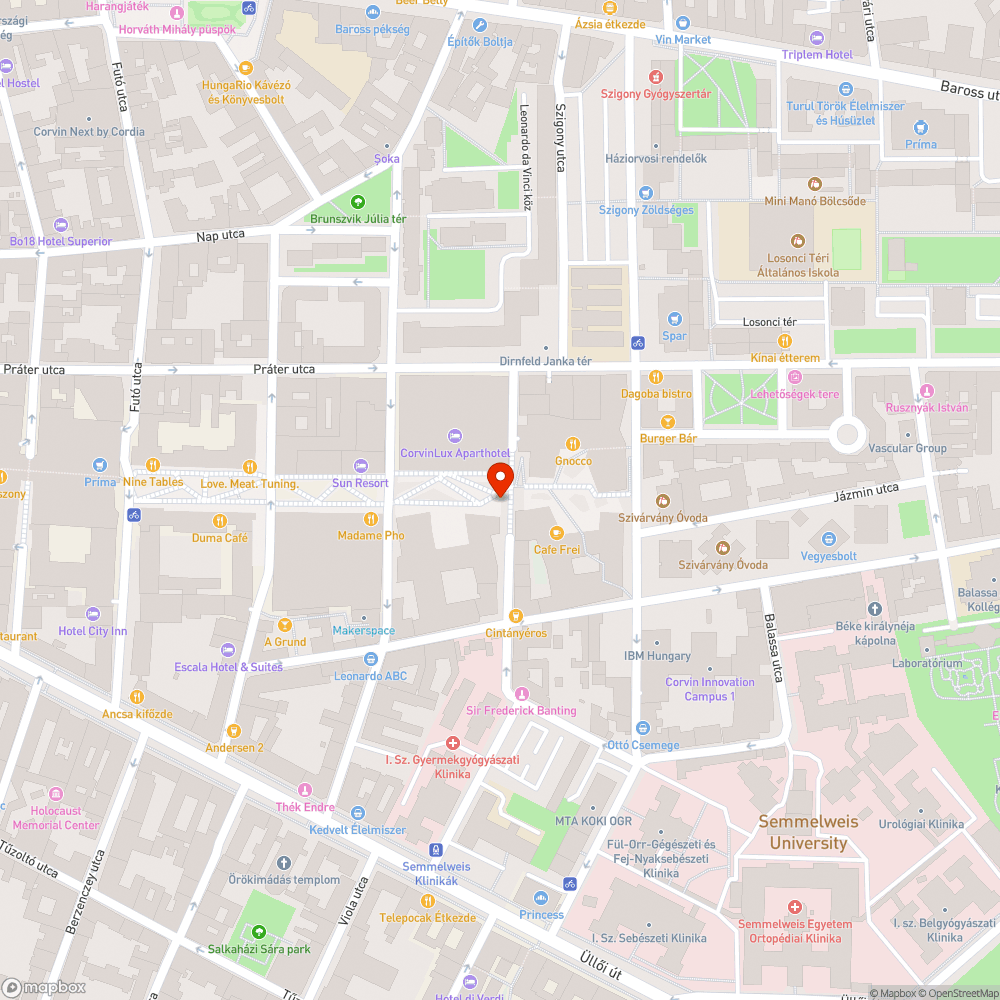 A lámpaoszlop megdőlt bejelentés helye