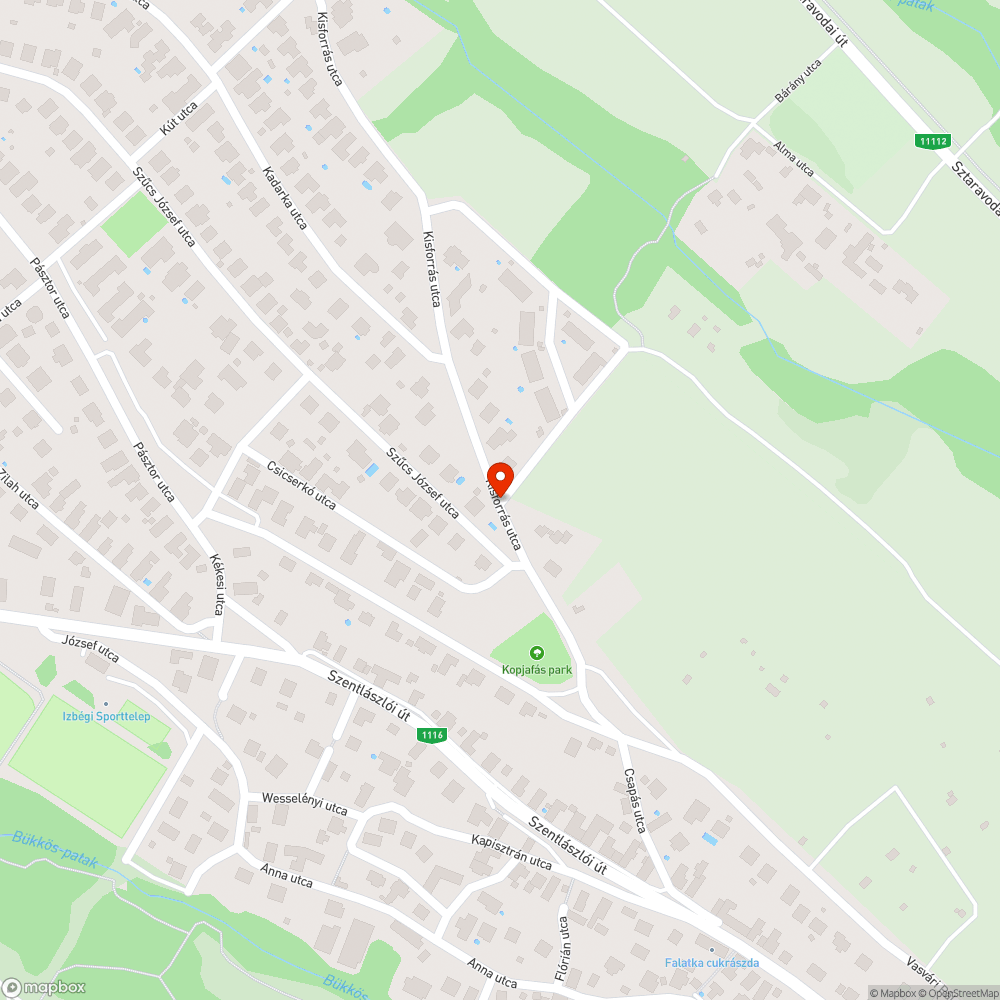 Illegális Szeméthalom a Kisforrás utcában bejelentés helye