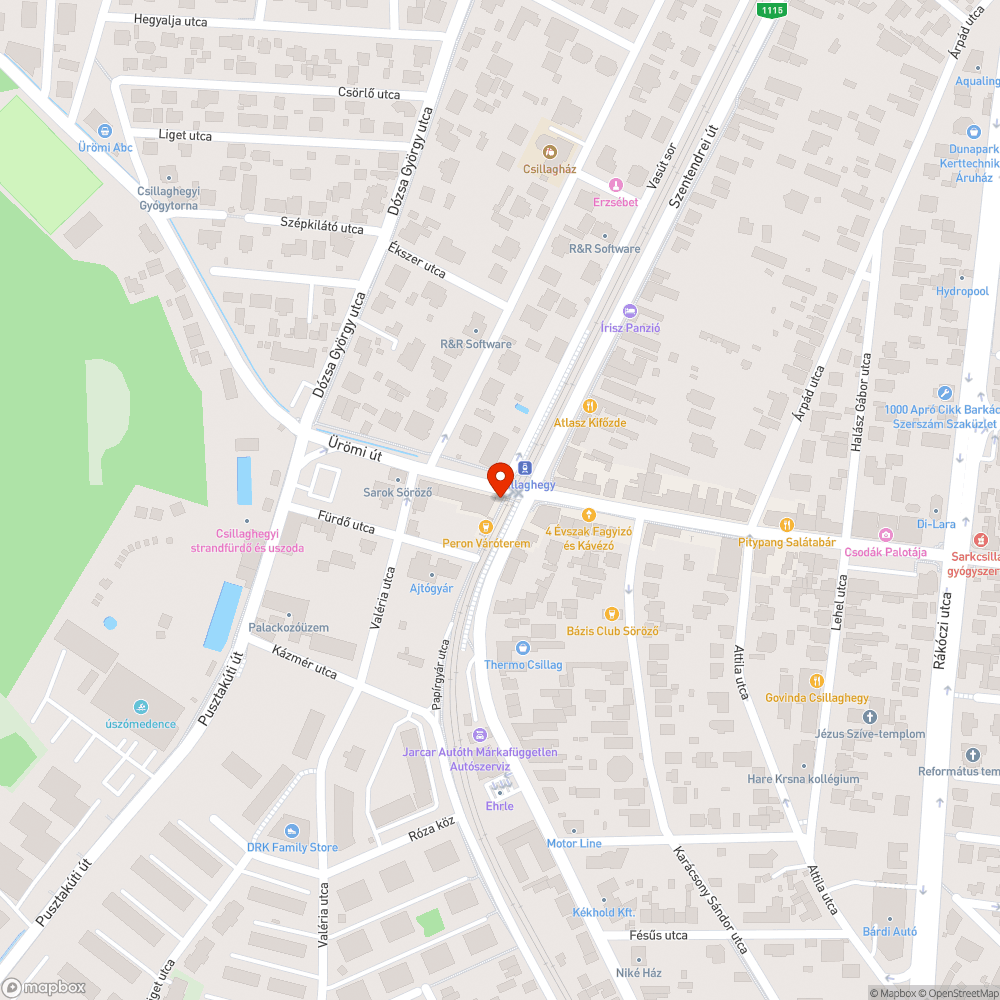 Lezárt forgalmas járdaszakasz bejelentés helye