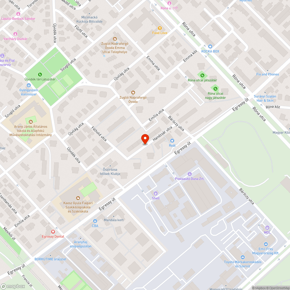 Ellaposodott fekvőrendőr bejelentés helye