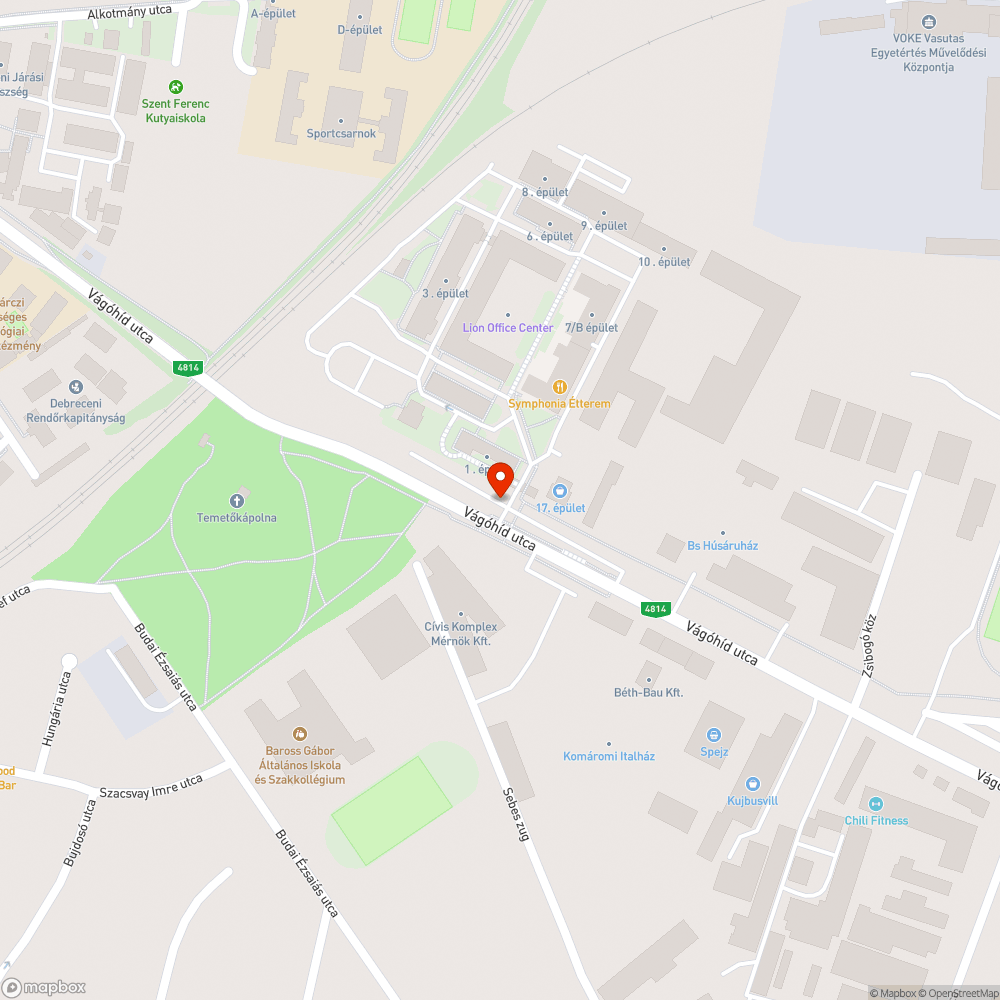 Kátyú a biciklis átjárón bejelentés helye