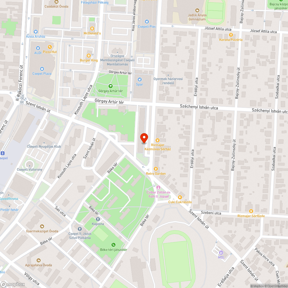 Beszakadni készülő járda bejelentés helye