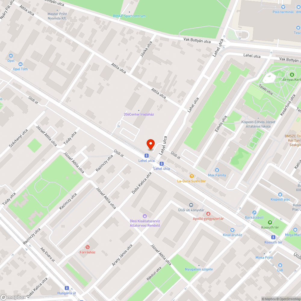 Veszélyes lámpaoszlop bejelentés helye