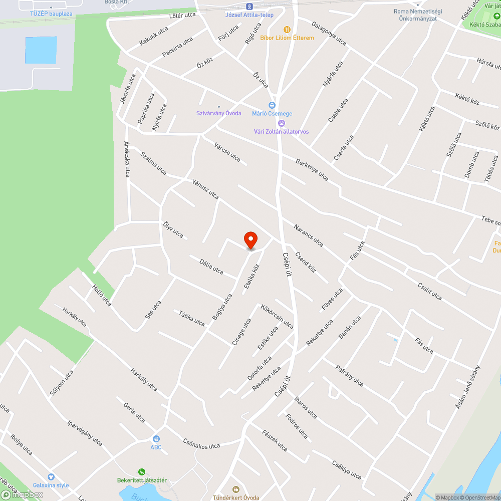 Boglya közből való kikanyarodás bejelentés helye