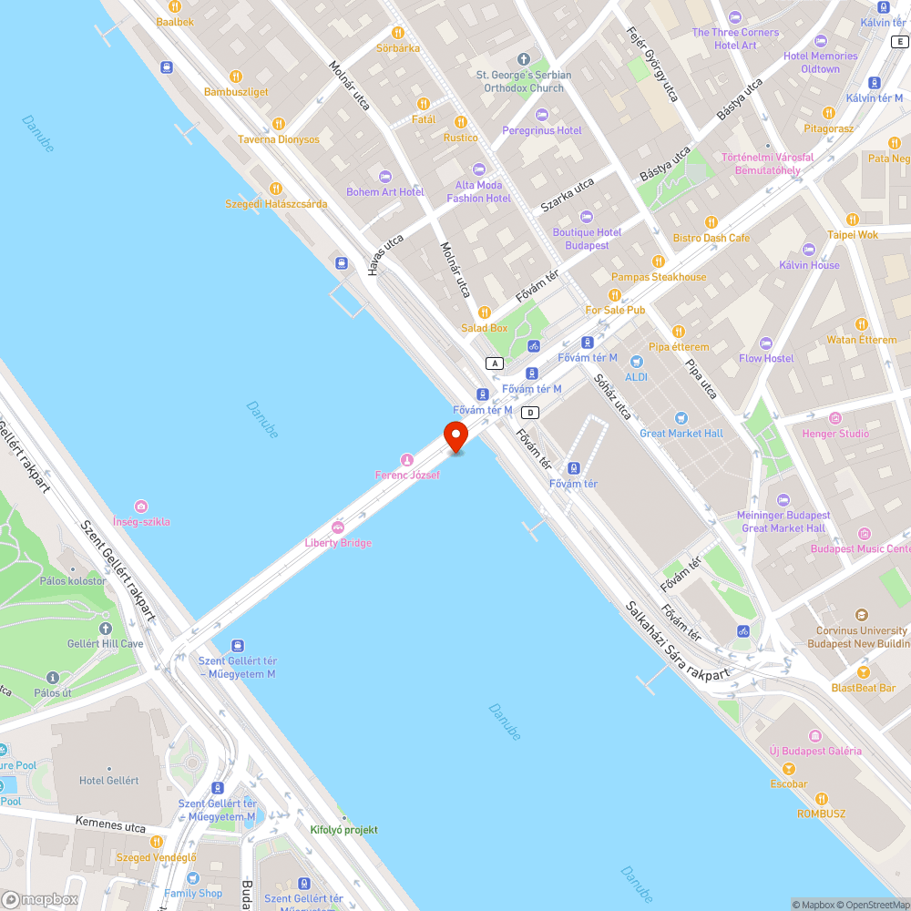 Szabadság híd kivilágítása vakít bejelentés helye