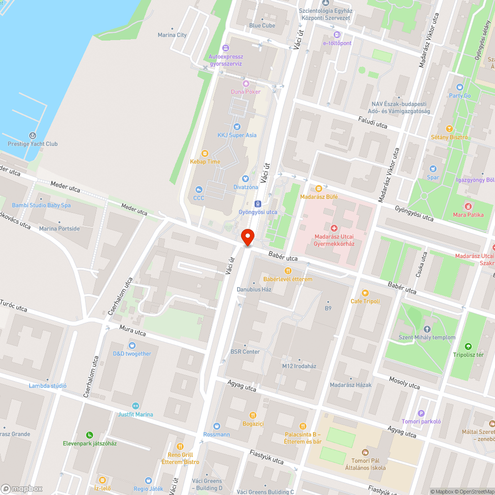 Váci úti hepehupa bejelentés helye