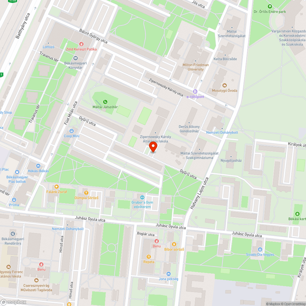 Hiányzó pad, kitaposott zöldfelület bejelentés helye