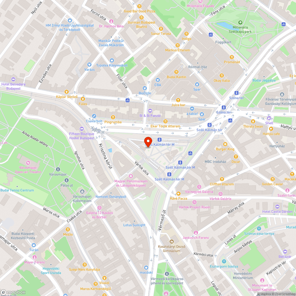 Széll Kálmán téri fabútorok bejelentés helye