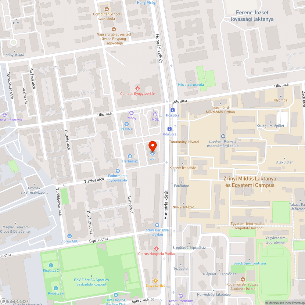 Kátyú bejelentés helye