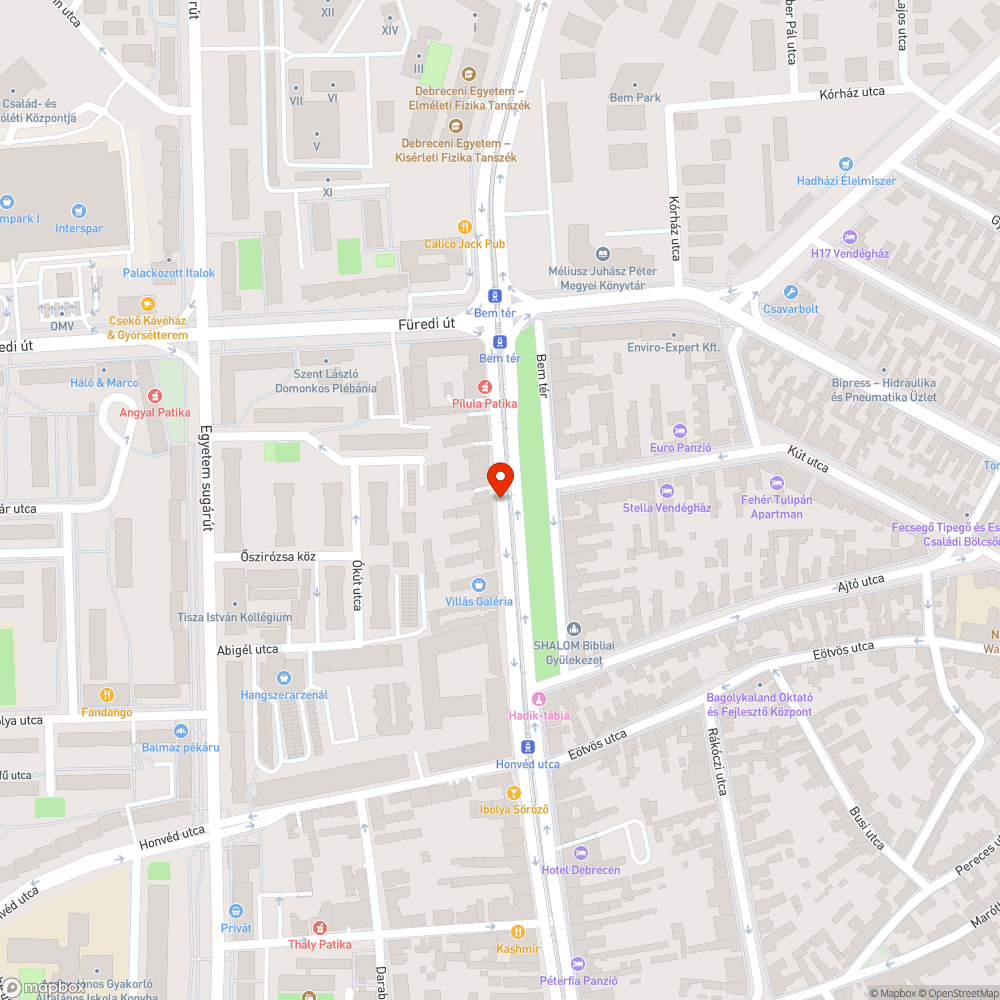 Hibás Citylight bejelentés helye