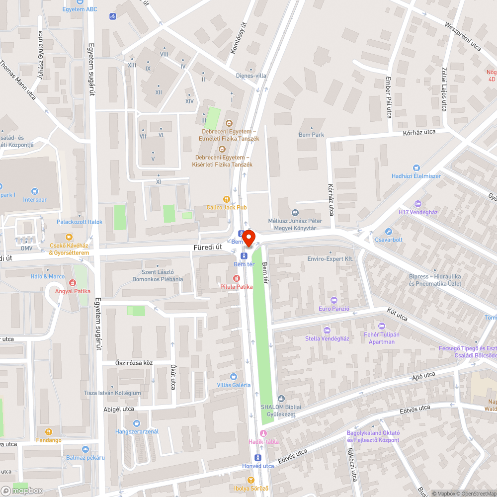 hibás lámpafej bejelentés helye