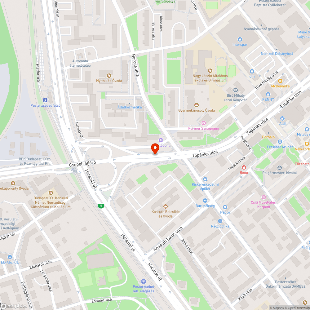 Elsüllyedt esőelvezető bejelentés helye