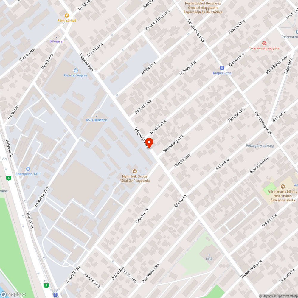 Buszmegálló bejelentés helye