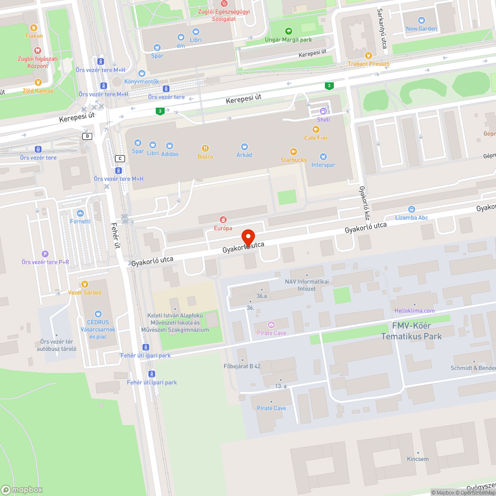 Kátyú bejelentés helye