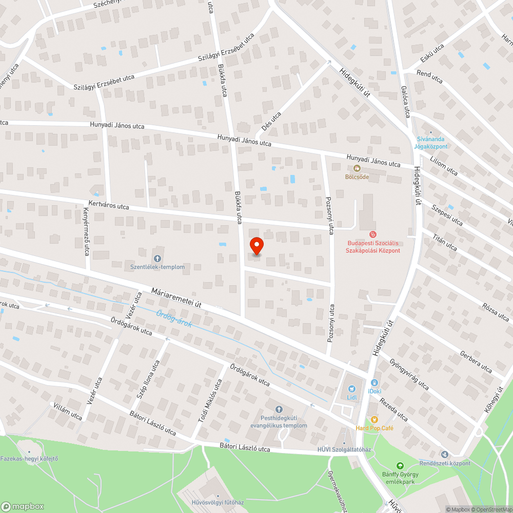 Nagyon mély és veszélyes kátyú bejelentés helye