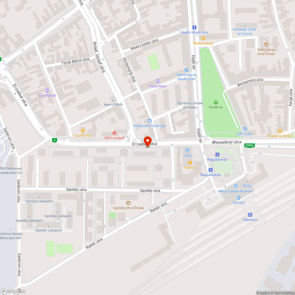 hibás Citylight bejelentés helye