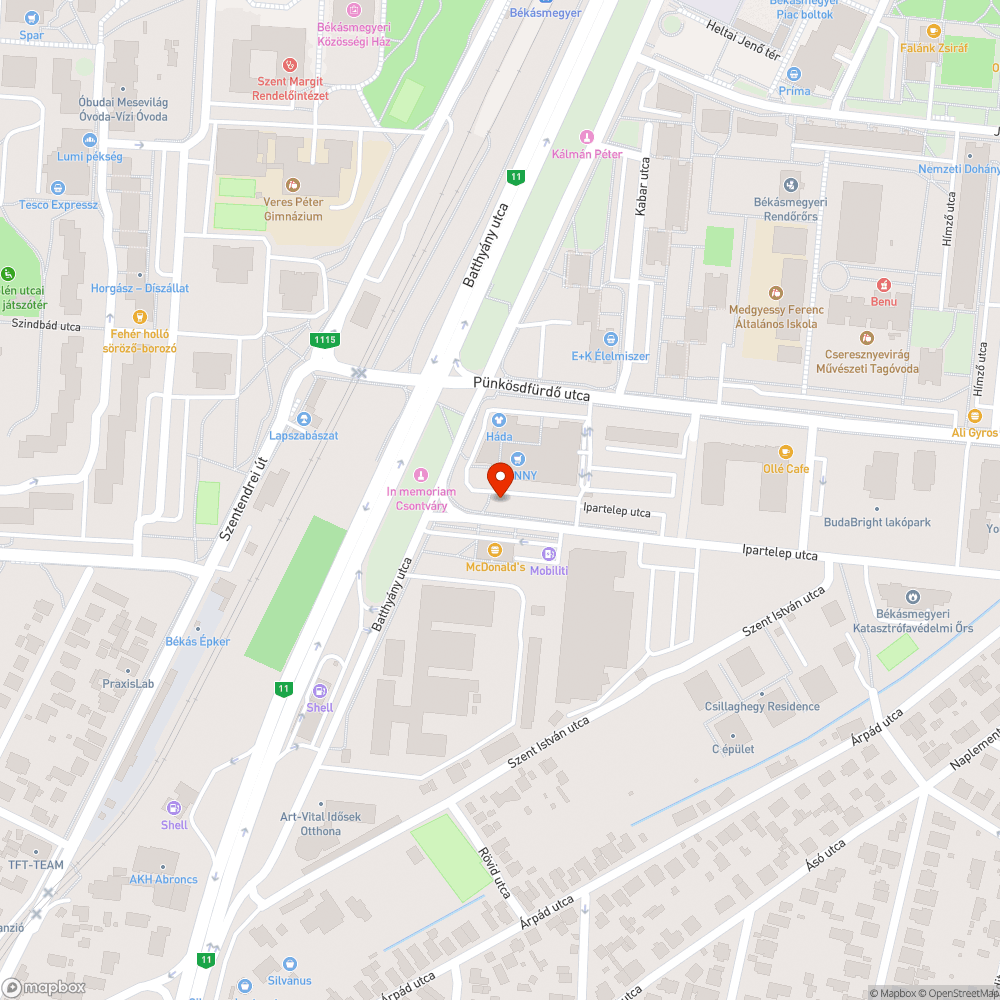 Kiégett lámpa bejelentés helye