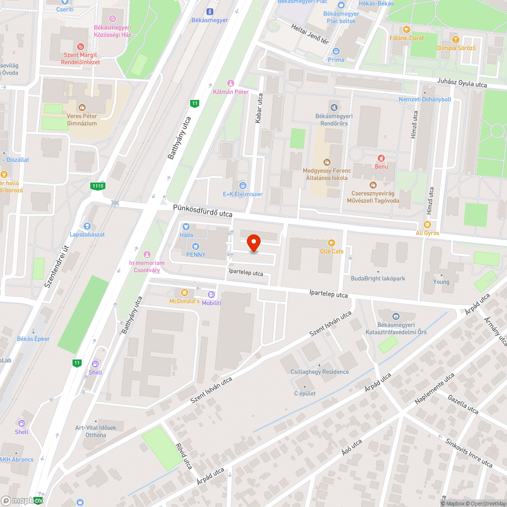 Kiégett lámpák a Self Store parkolóban bejelentés helye