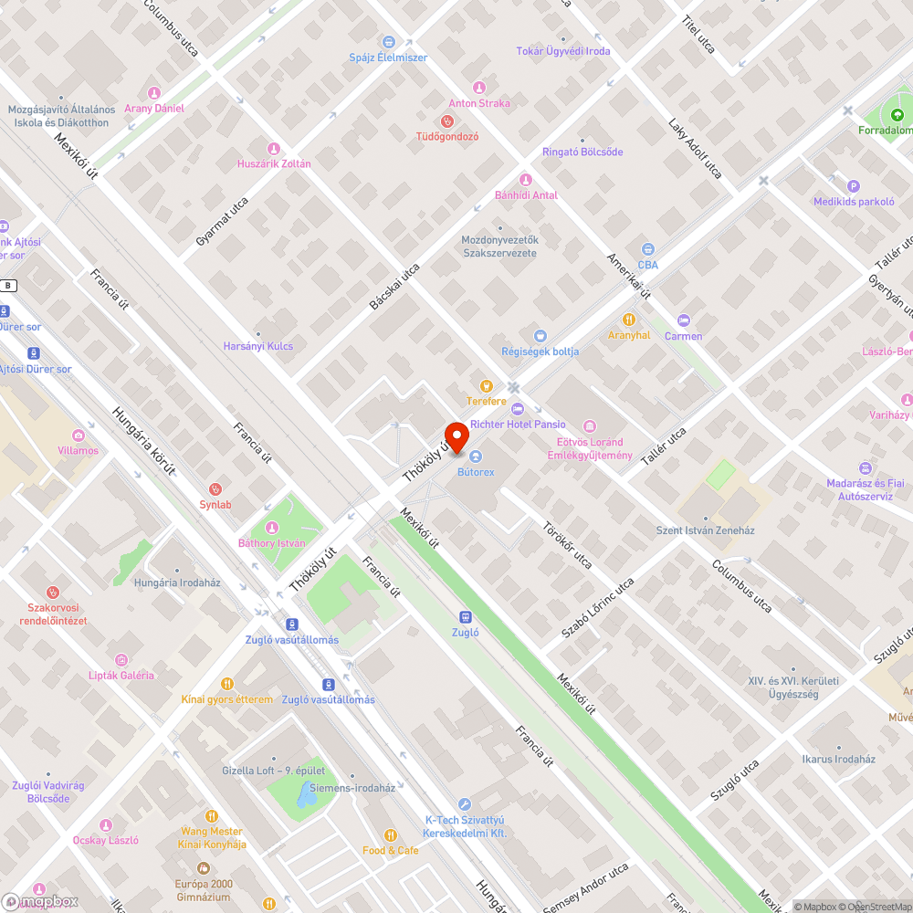 A Thököly út kő-rnyezete. bejelentés helye