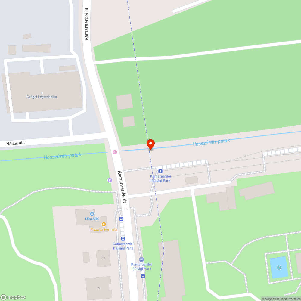 A Hosszúréti-patakban fennakadó hulladékok bejelentés helye