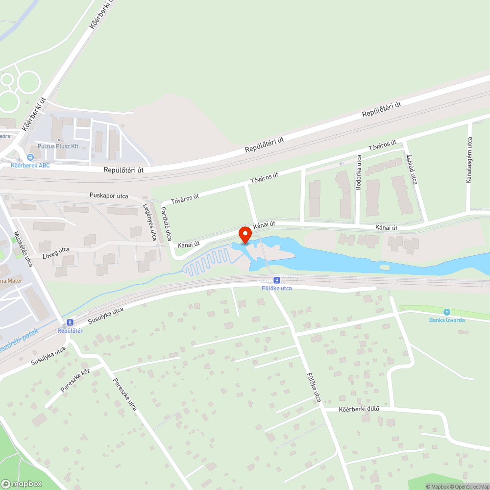 A hulladéktól szenvedő Kőérberki Tó bejelentés helye