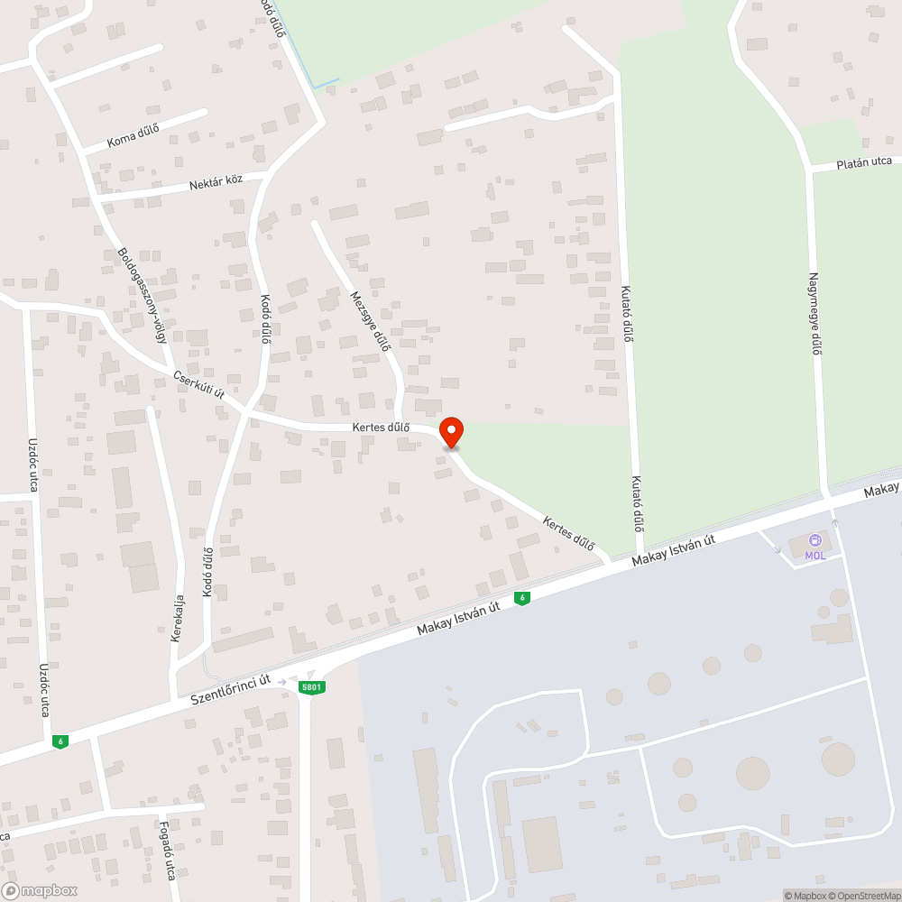 Rossz minőségű út bejelentés helye