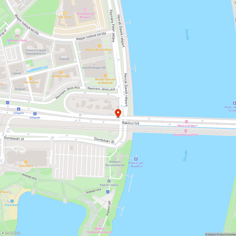 Leszakadt óriási tábla a Rákóczi híd budai hídfőjénél bejelentés helye