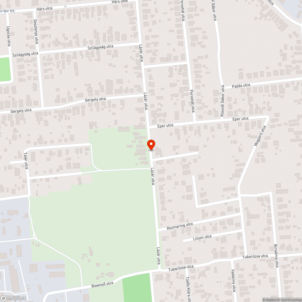 Kátyús út - Lázár utca bejelentés helye