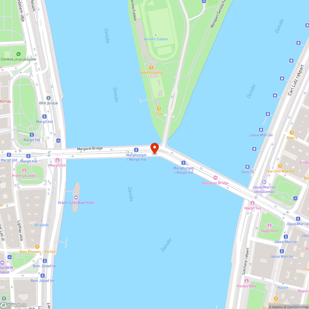 Tönkrement egy lámpa a Margit hídon bejelentés helye