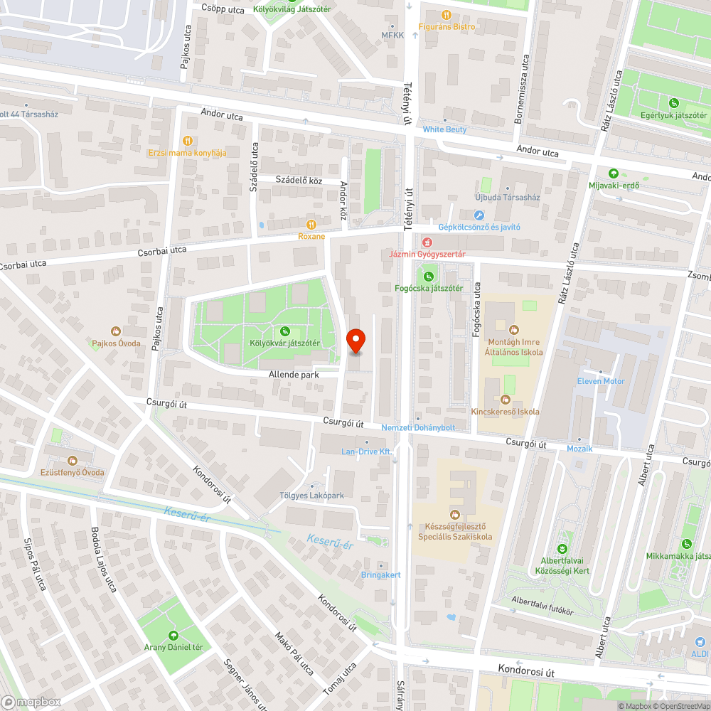 Kidőlt kerítés és kuka maradványok bejelentés helye