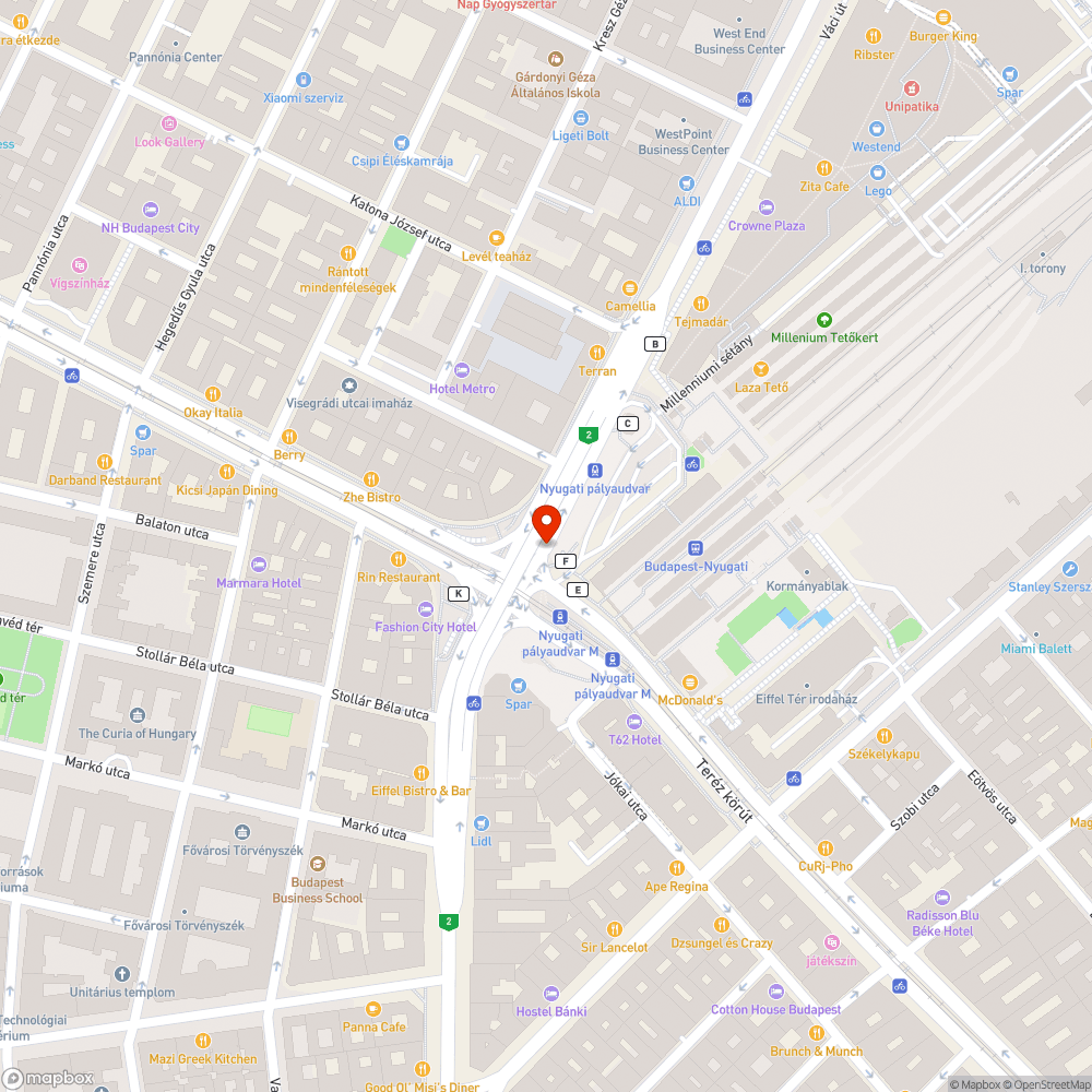 Lekopott útburkolati jel bejelentés helye