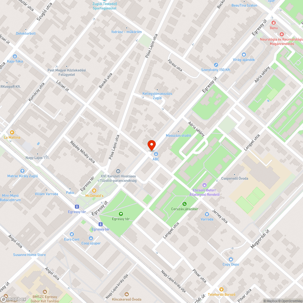 Zugló, Egressy úti zebra bejelentés helye