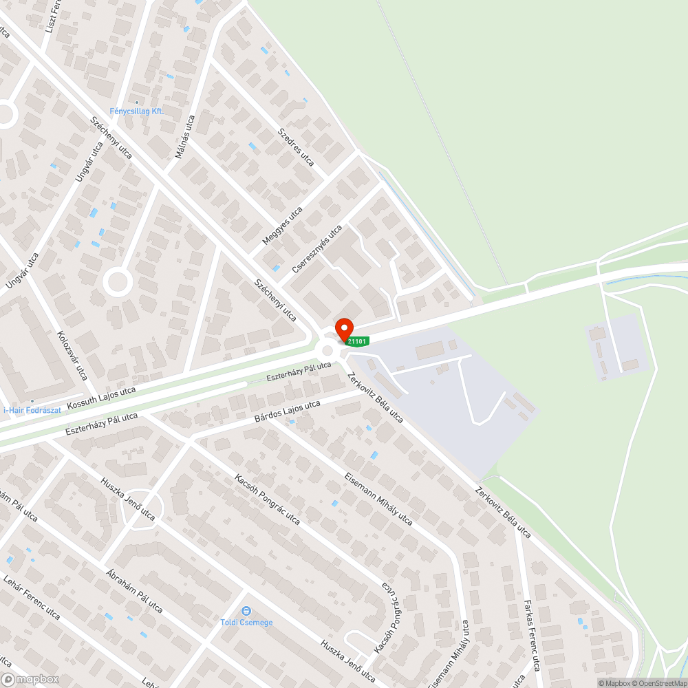 Kossuth Lajos utca - Széchenyi utca kereszteződés bejelentés helye