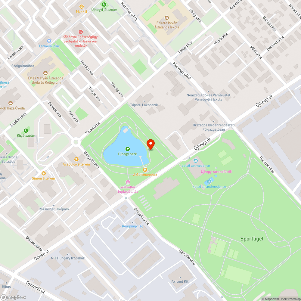 Szemetes a Mélytó partja bejelentés helye