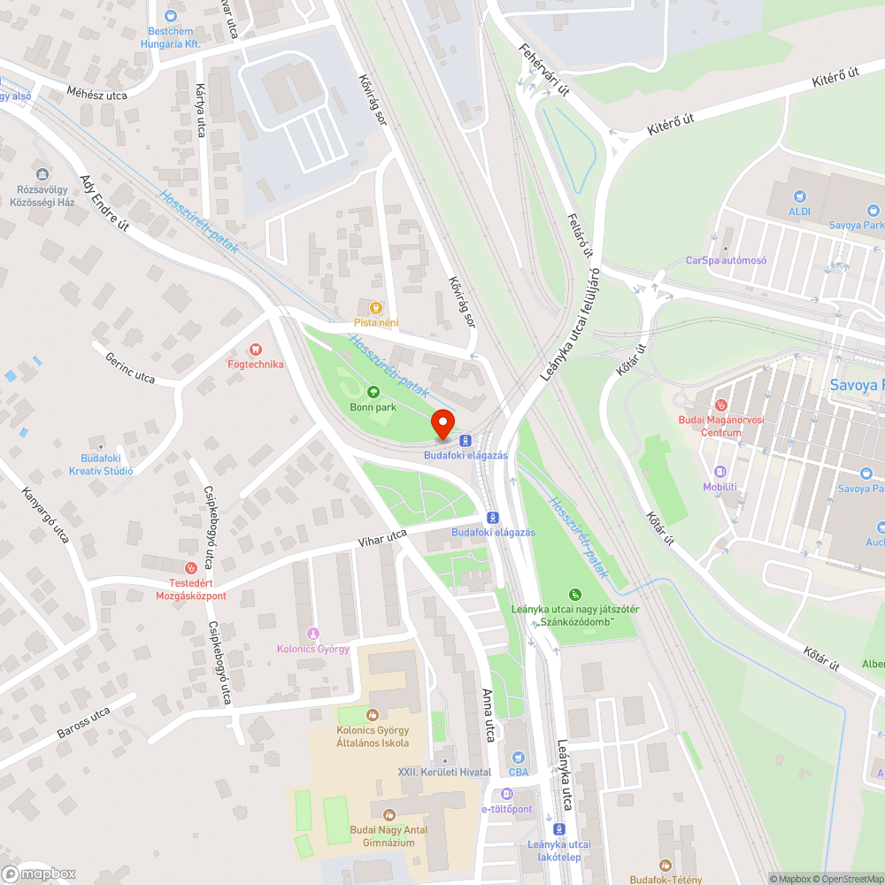 Hiányzó illetve csúnya tárggyal helyettesített szemetes bejelentés helye