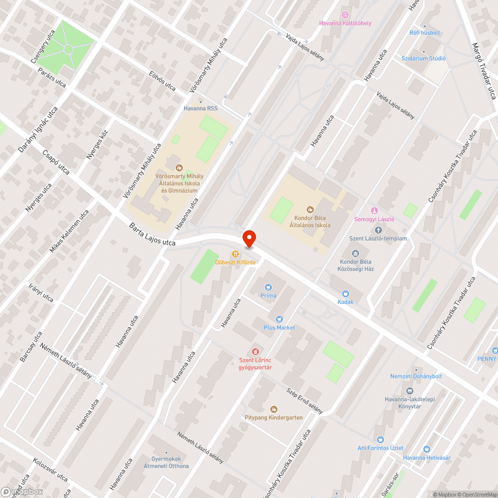 Értelmezhetetlen jelek az úton, Barta Lajos utca-Havanna utca bejelentés helye