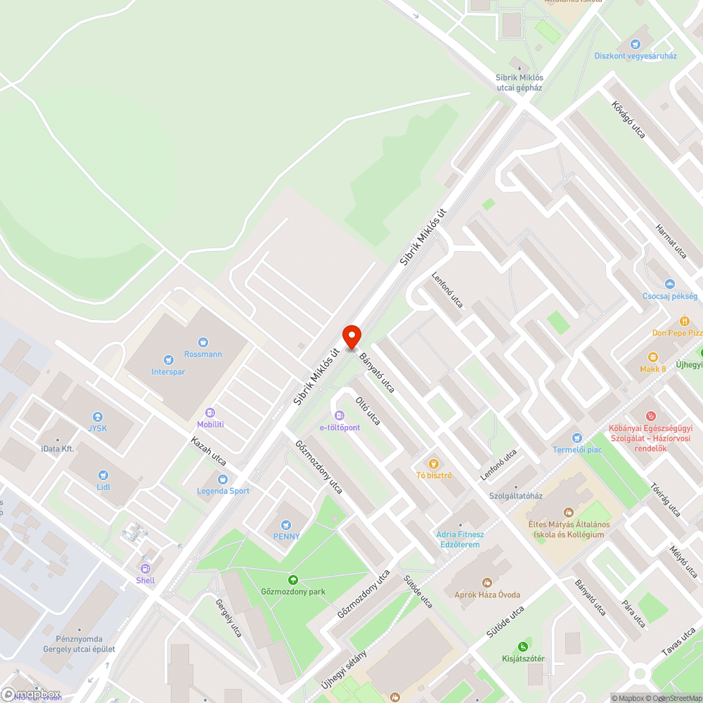 Tócsa - Bányató utca bejelentés helye