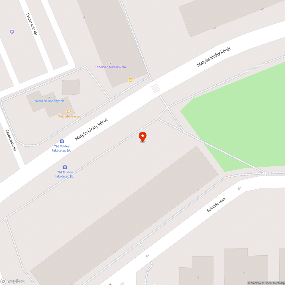 Kidekorált buszmegálló bejelentés helye