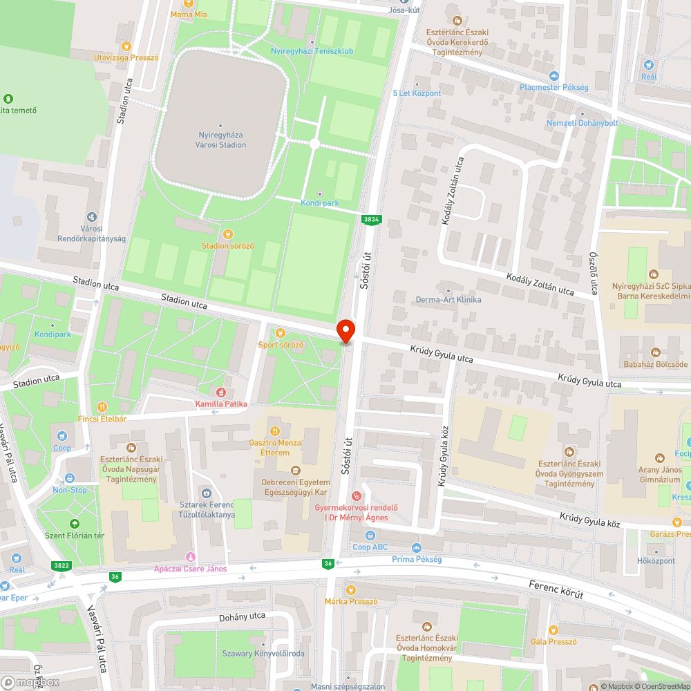 Közvilágítási hiba bejelentés helye