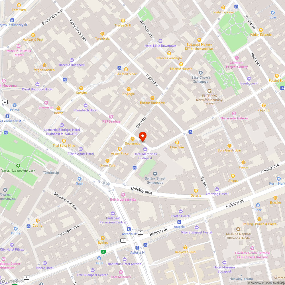 Otthagyott terelőkorlátok a Rumbach Sebestyén utcában. bejelentés helye