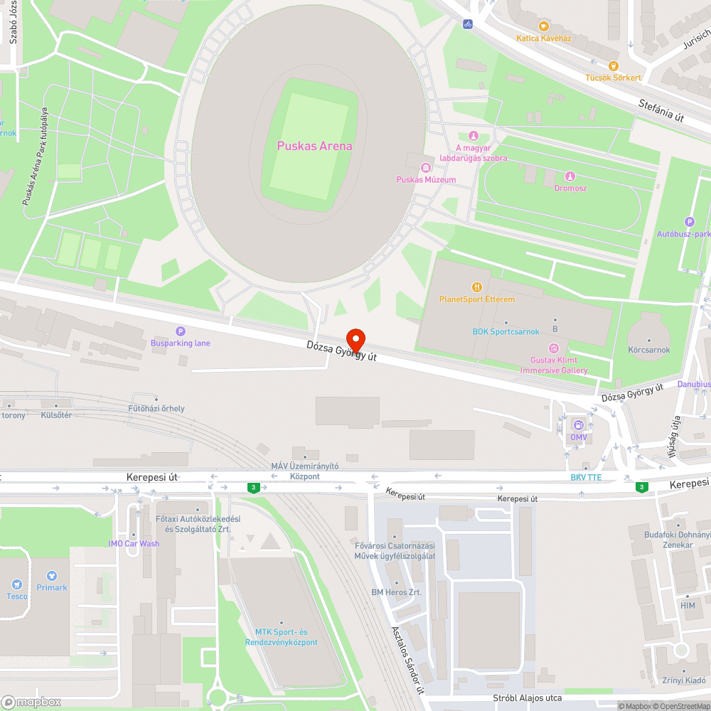 Roncsautó Dózsa György úton bejelentés helye