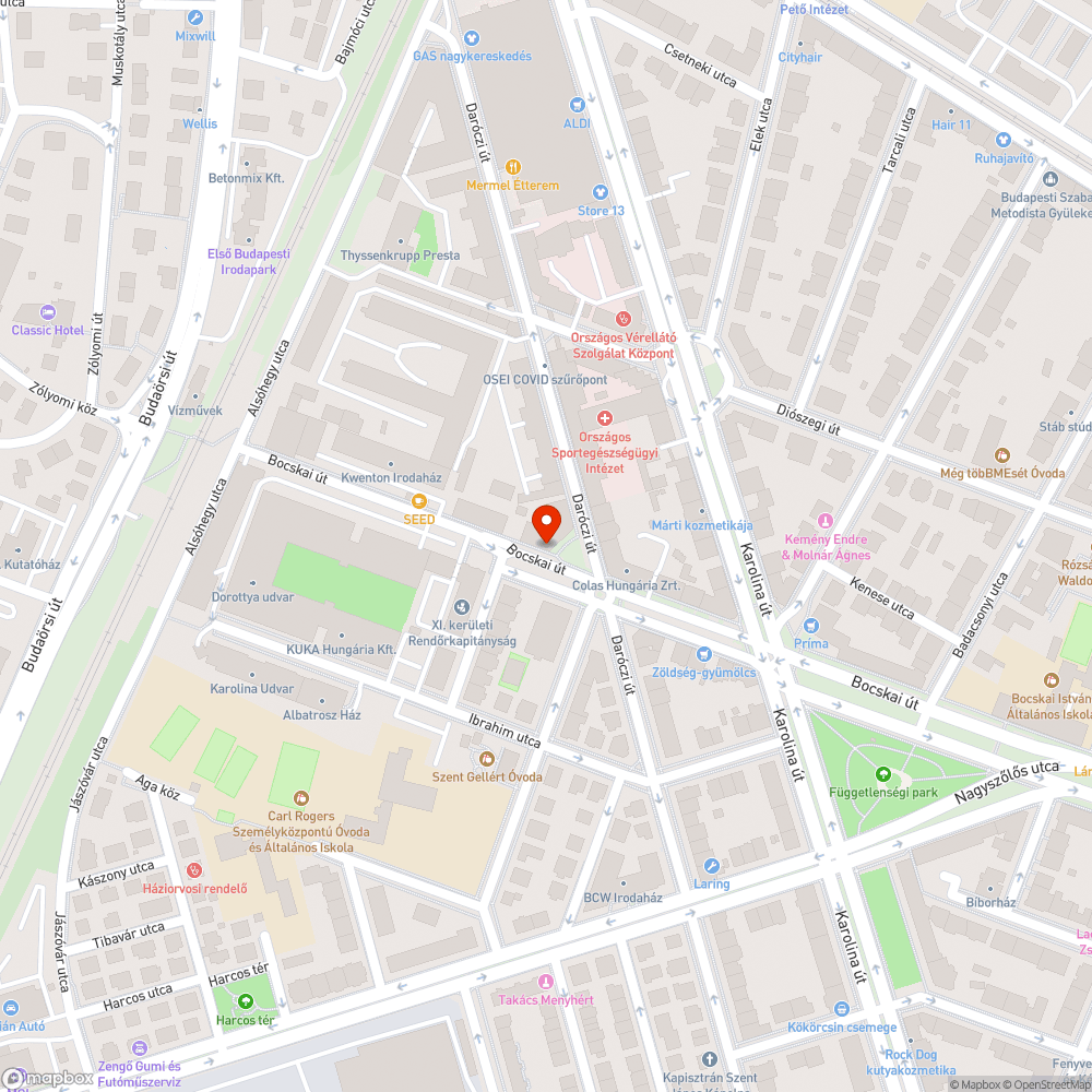 Elhagyott autó bejelentés helye