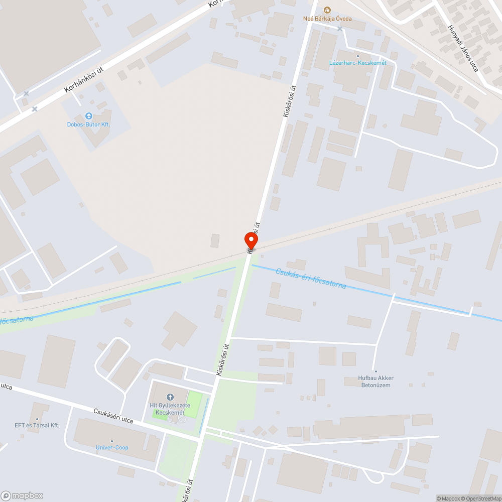 Problémás vasúti átjáró a Kiskőrösi út külső szakaszán bejelentés helye