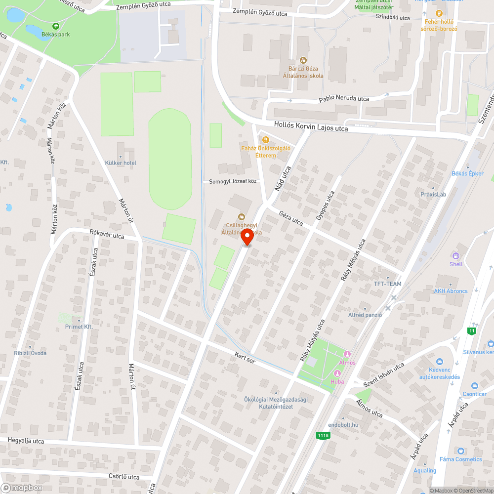 Csillaghegyi Általános Iskola előtti gyalogátkelő pocsék közvilágítása és az 50 m-es körzetében az útburkolat kritikán aluli minősége bejelentés helye