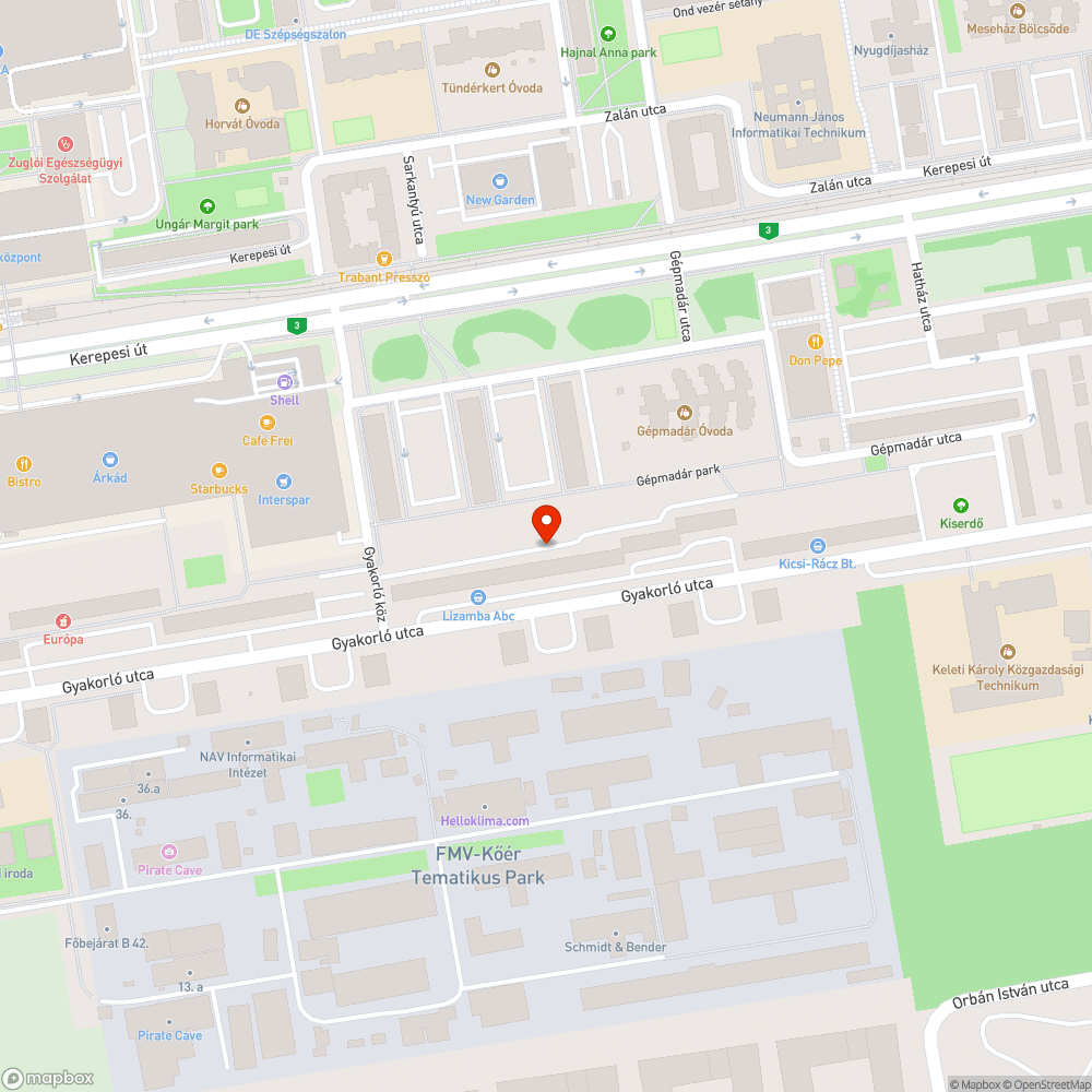 Felborított kőelemek a Gépmadár parkban (Gyakorló utca 16.) bejelentés helye