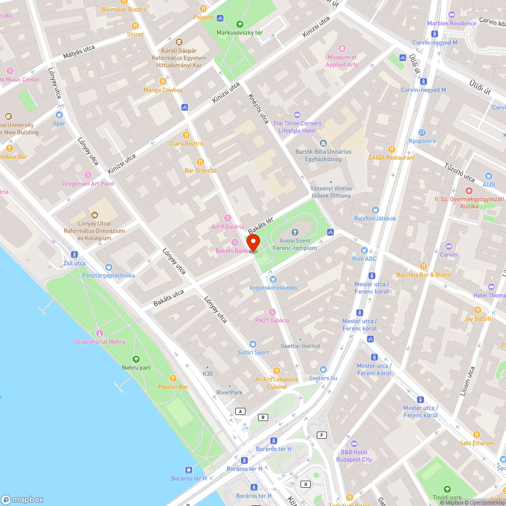 Megrongált régi növényszegélykövek (A Bakáts téren és Bakáts utcában) bejelentés helye